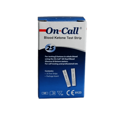 25 Blood Ketone Test Strips for the On call Ketone Meter Monitor - Keto Pakistan