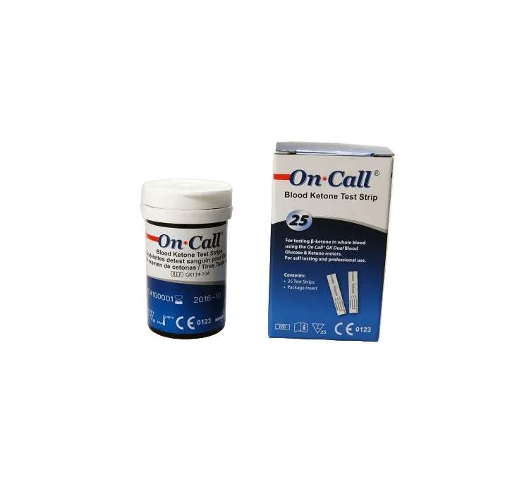 25 Blood Ketone Test Strips for the On call Ketone Meter Monitor - Keto Pakistan