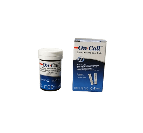 25 Blood Ketone Test Strips for the On call Ketone Meter Monitor - Keto Pakistan