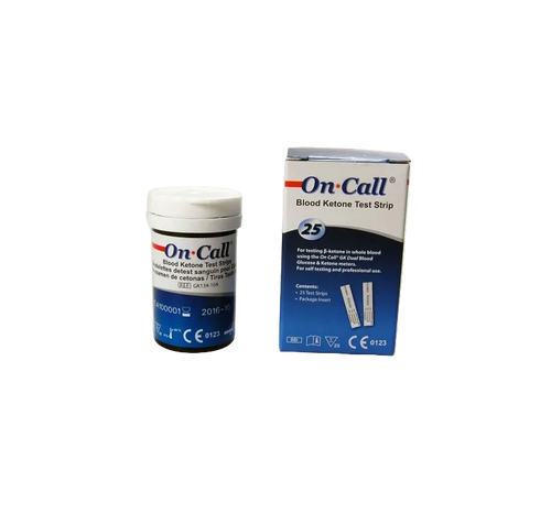 25 Blood Ketone Test Strips for the On call Ketone Meter Monitor image 1