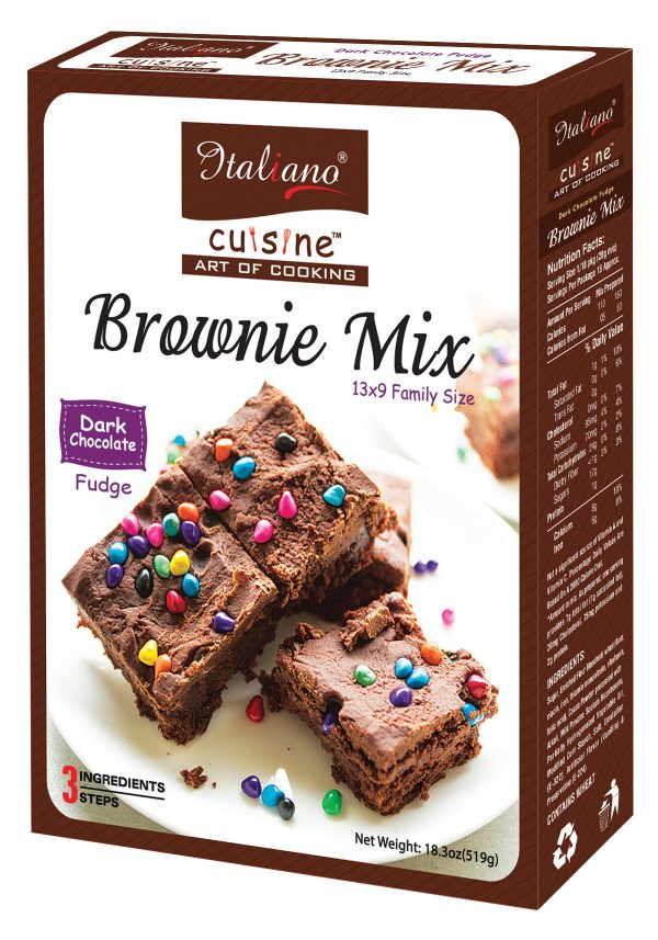 Italiano Brownies Dark Chocolate Fudge 519gm image 0