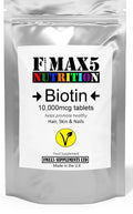 Biotin 10,000MCG by FMax5 Supplements (90 Tablets) - Keto Pakistan