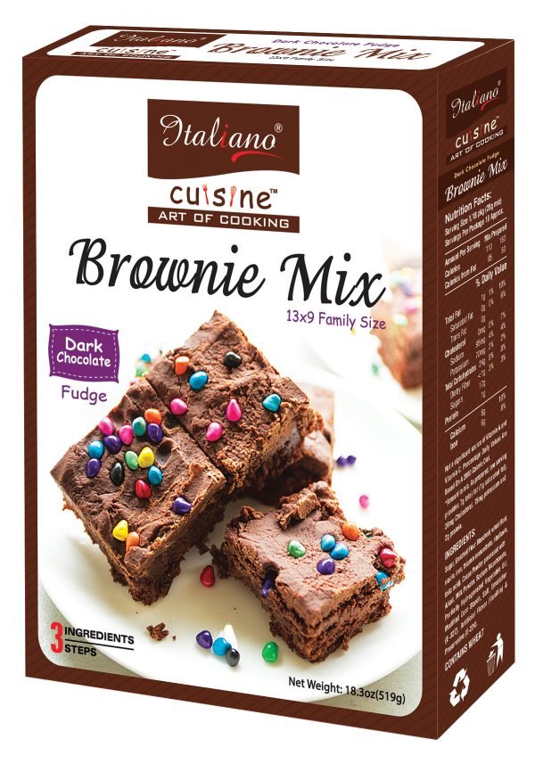Italiano Brownies Dark Chocolate Fudge 519gm - Keto Pakistan