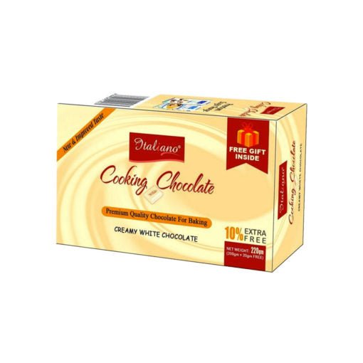 Italiano Cooking Chocolate White 200gm - Keto Pakistan