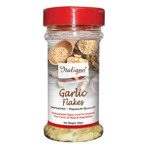 Italiano Garlic Flakes 50gm - Keto Pakistan