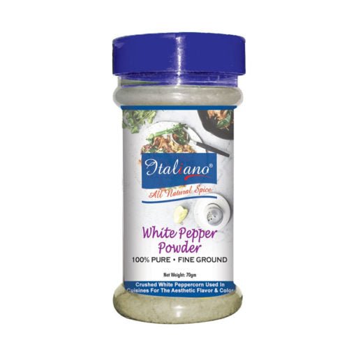 Italiano White Pepper Powder 70gm - Keto Pakistan