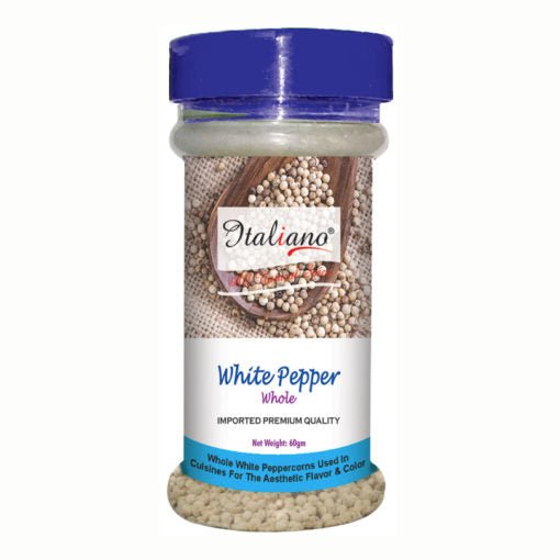 Italiano White Pepper Whole 70gm - Keto Pakistan