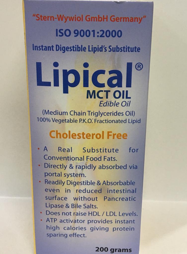Lipical Mct Oil 200 gram - Keto Pakistan