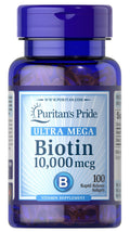 Puritan's Pride Biotin 10,000 mcg 100 Softgels - Keto Pakistan