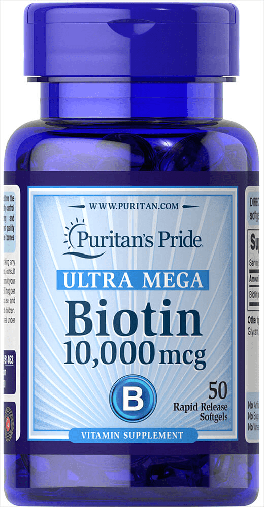 Puritan’s Pride Ultra Mega Biotin 10,000 MCG 50 Caps - Keto Pakistan