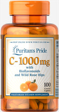 Puritan's Pride Vitamin C-1000 mg with Bioflavonoids & Rose Hips - Keto Pakistan